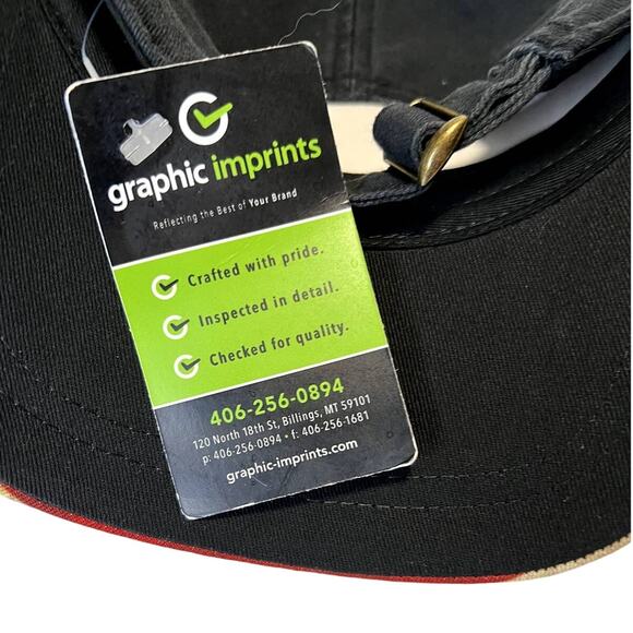 American Flag Hat Cap Blackwater Falls West Virginia Embroidered Logo Black NWT - Picture 7 of 7